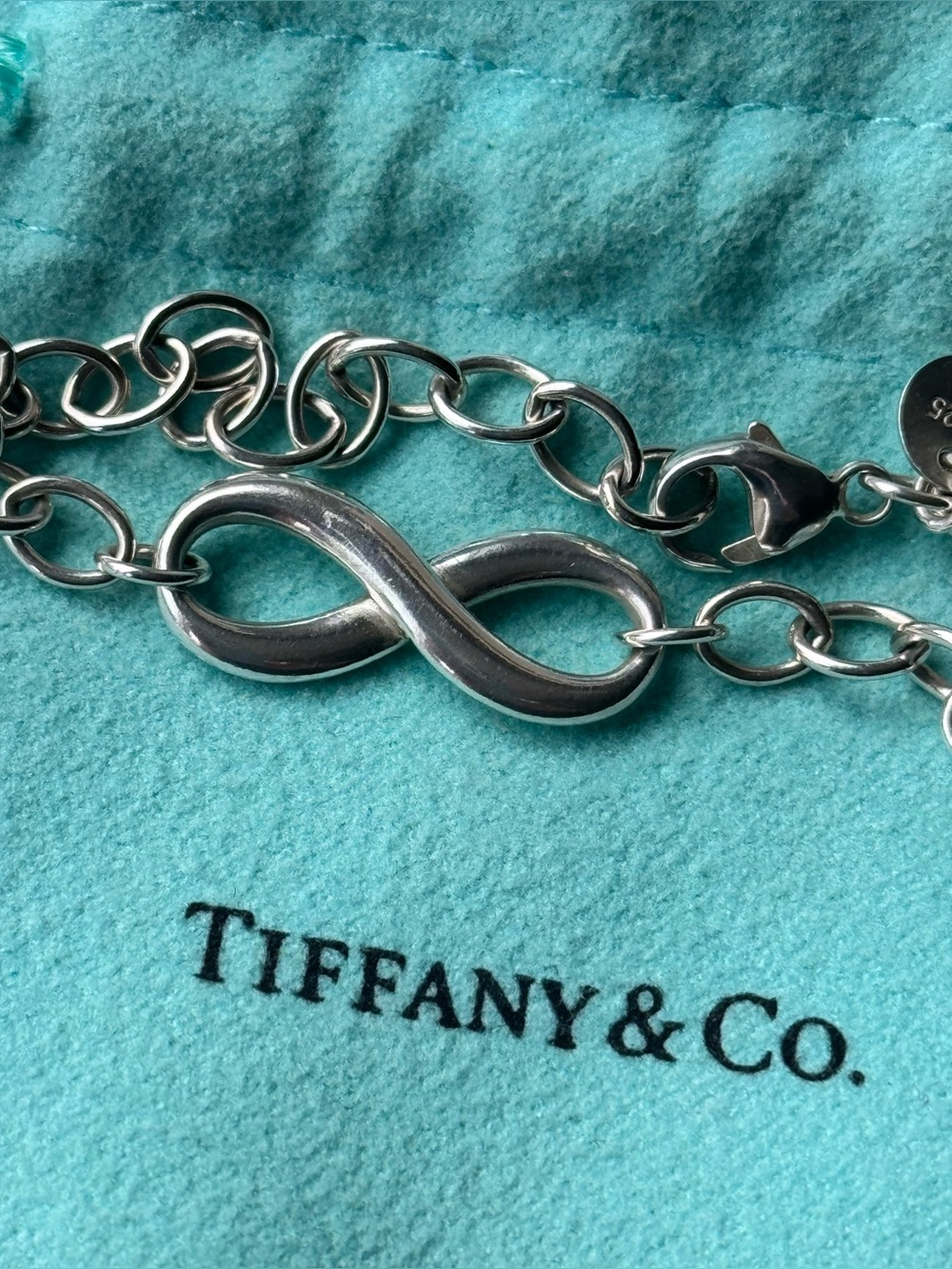 Authentic Tiffany & Co. Sterling Silver Infinity Bracelet - Picture 3 of 10